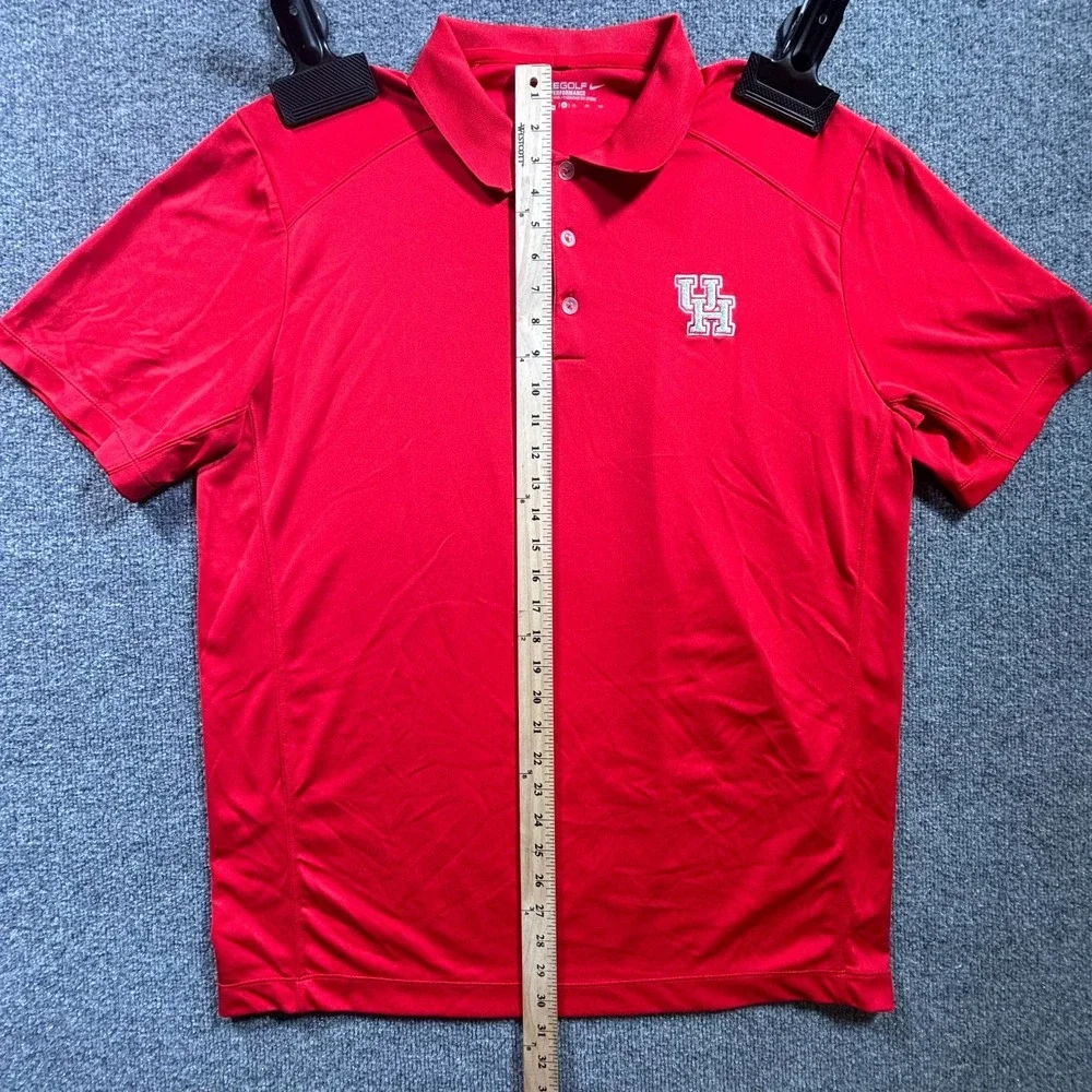 Nike Golf Houston Cougars Baseball Shirt Mens XL Red Dri-Fit Performance Polo